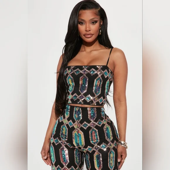 Sequin Two Piece Set NWT - Picture 2 of 5